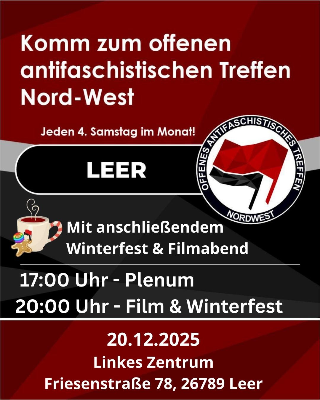 OAT Nordwest - Einladung zum OAT im Dezember und zum Weichnachtsfest mit Filmabend